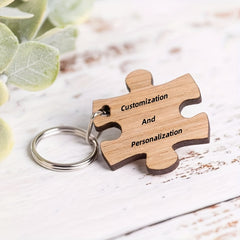 Custom Pet Memorial Wooden Keychain - Remembering Your Beloved Puppy