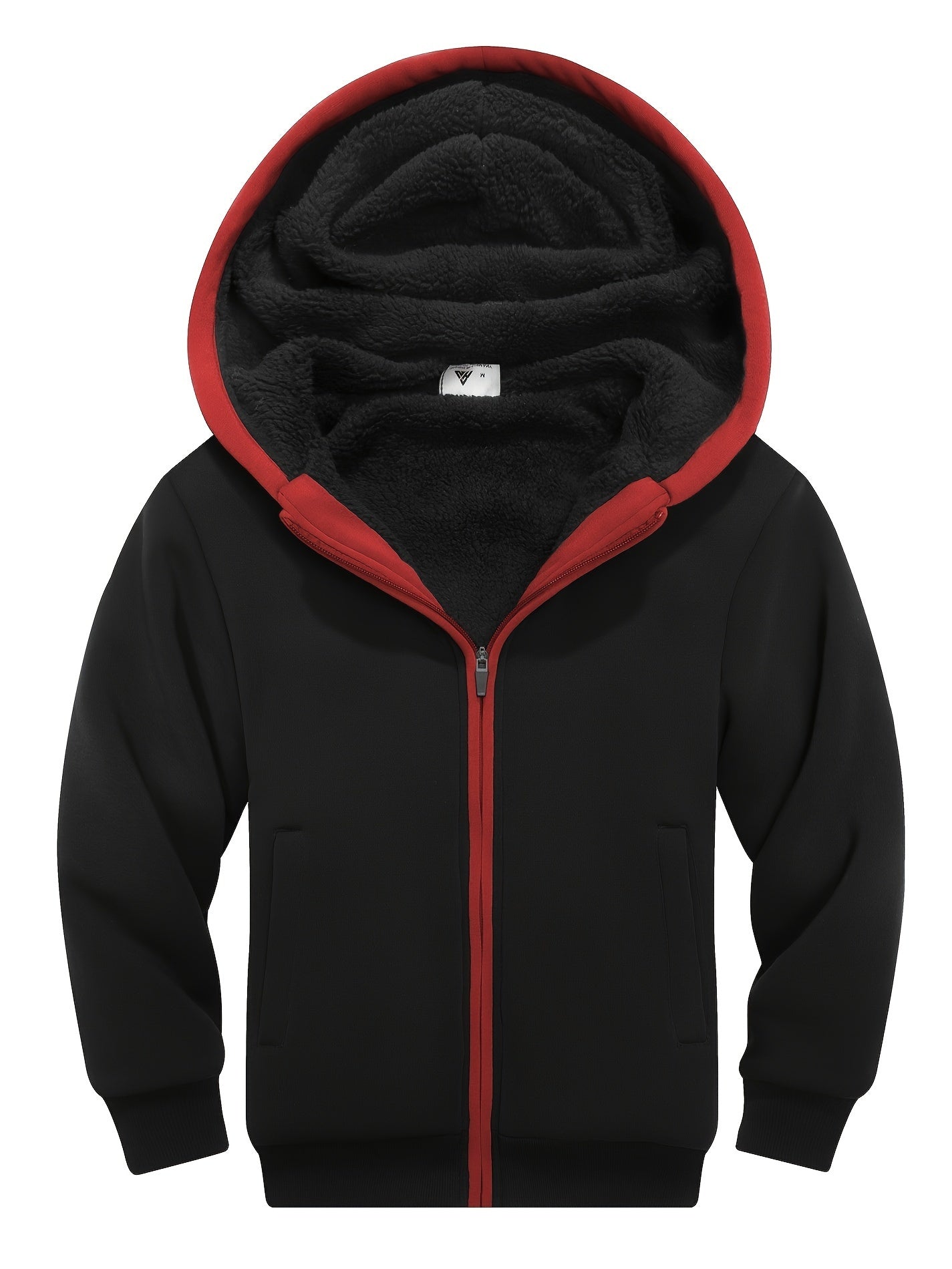Boys Block Zip Up Hooded Jacket