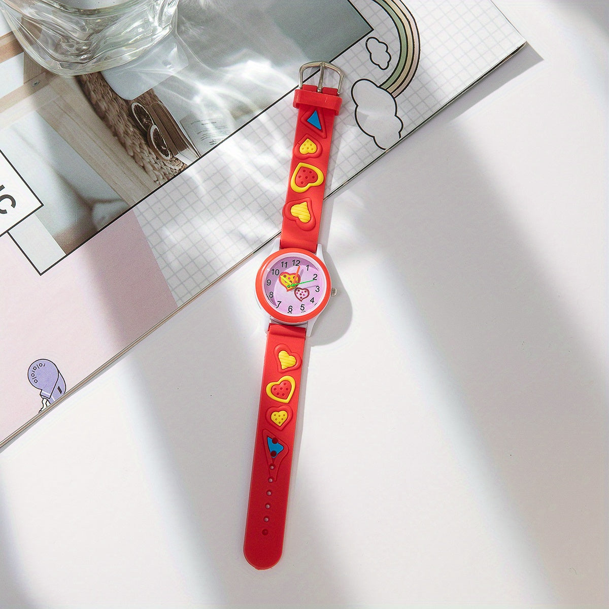 Stylish Casual Girl Watch with Love Design