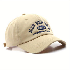 Vintage Letter Embroidery Baseball Cap 1989 York American Sun Hats