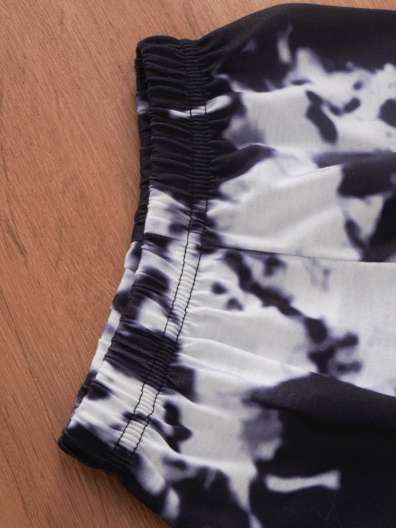 2pcs Boys Tie Dye Hooded Set Short Sleeve