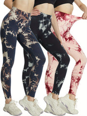 Women's Tie Dye Yoga Pants High Stretch Leggings