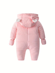 Winter Warmth Baby Jumpsuit with Horns - Unisex