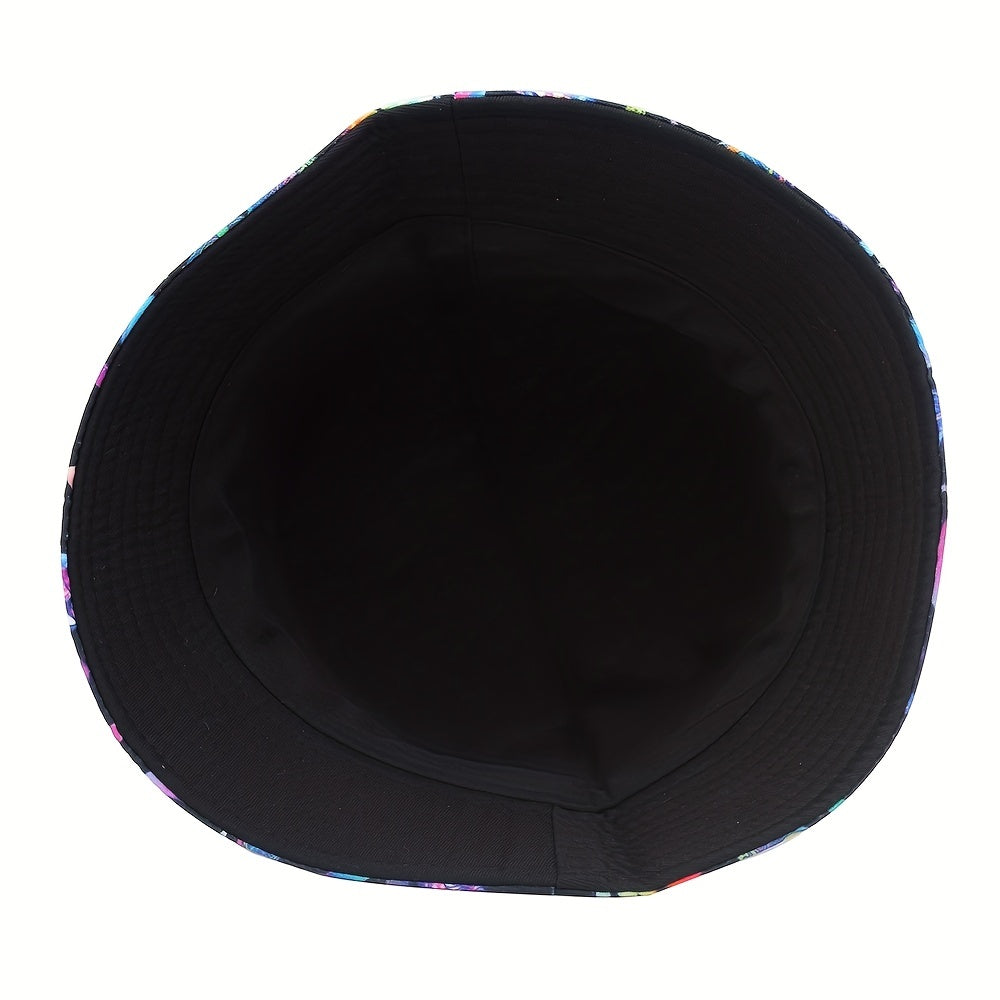 Versatile Sunshade Bucket Hat With Underwater Animal Mushroom Print