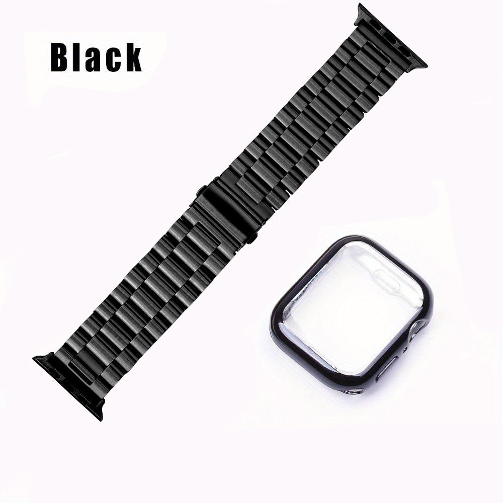 2pcs TPU Soft Case Stainless Steel Strap for Ultra Smartwatches