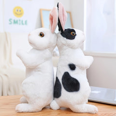 Lifelike Rabbit Plush Toy Set - Beige - Soft Polyester Fabric with PP Filling