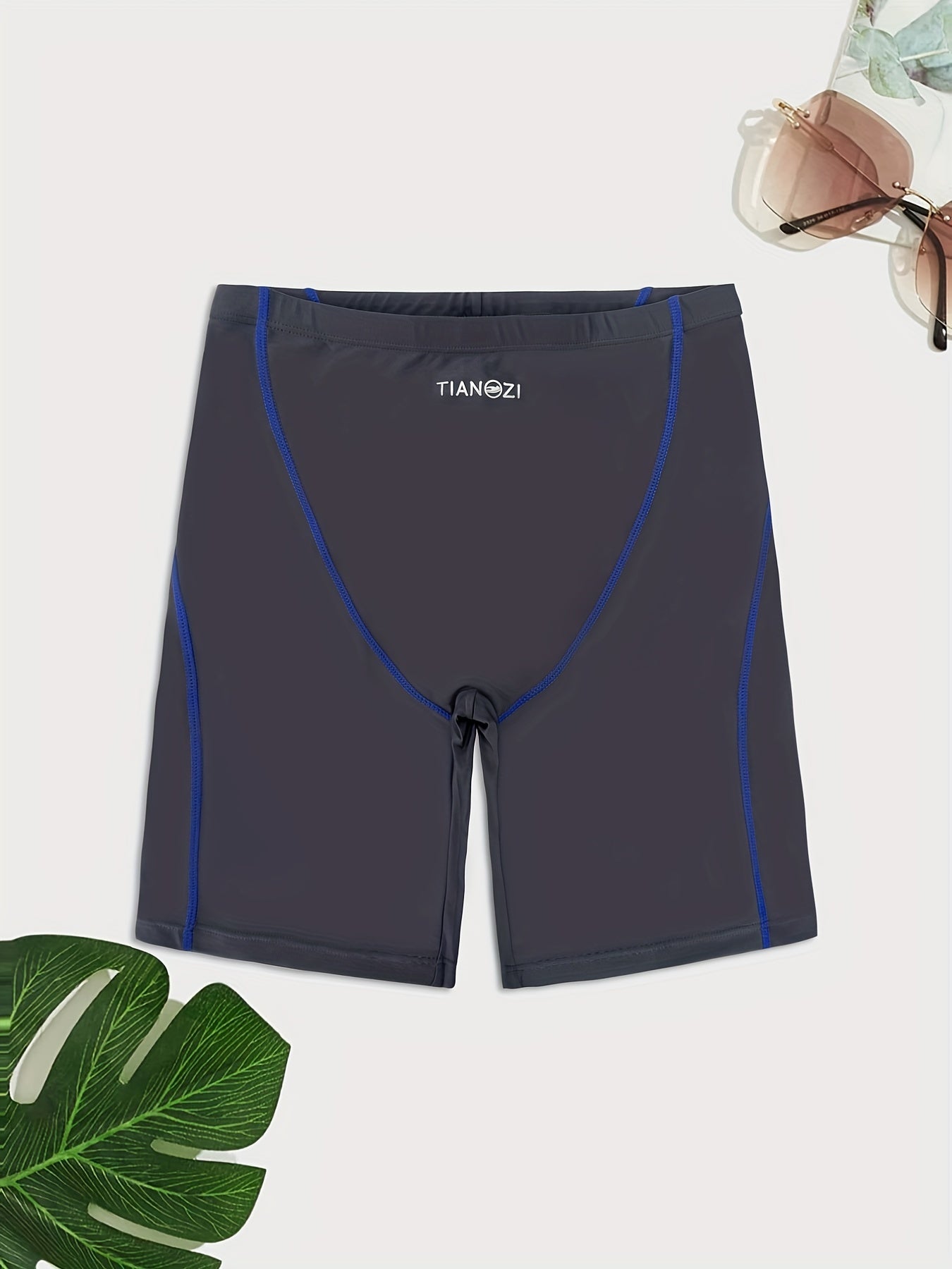 Men's Vintage Striped Swim Trunks High Stretch Swimwear