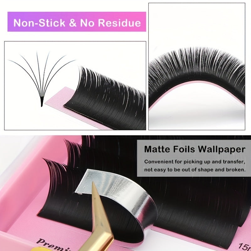 Self Fanning Auto Blooming Volume Lashes for C D Curl 8-16mm Mix