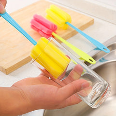 Kitchen Cleaning Sponge Brushes For Bottles, Mugs - Random Colors
