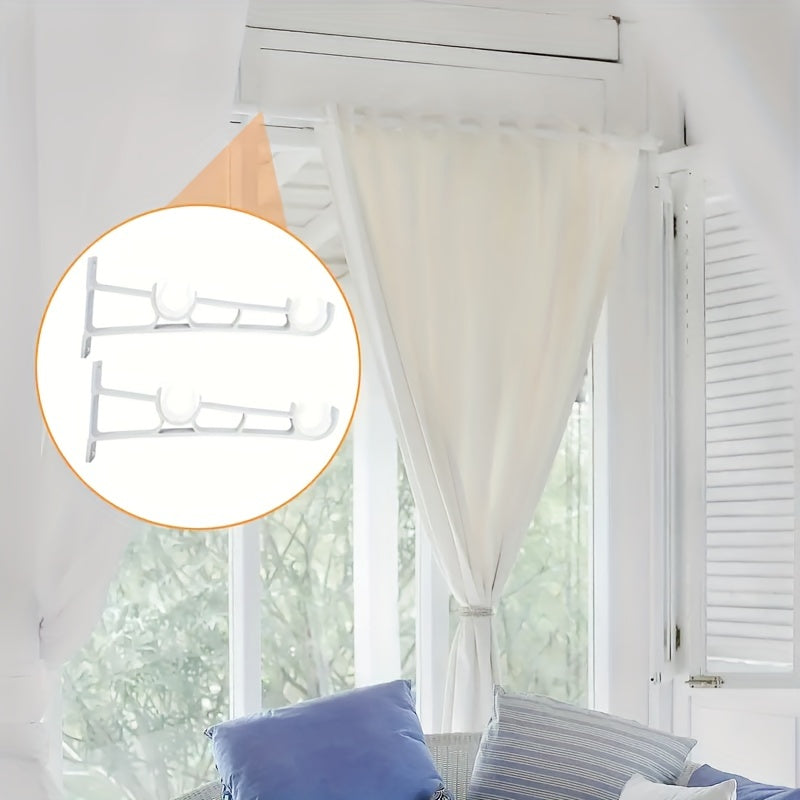 Heavy Duty Double Curtain Rod Hanger Wall Mount Hooks Metal Holder