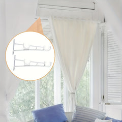 Heavy Duty Double Curtain Rod Hanger Wall Mount Hooks Metal Holder
