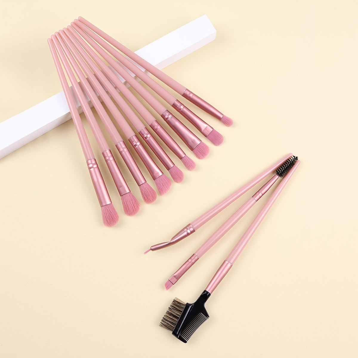 12pcs Synthetic Eye Makeup Brush Set Eyeshadow Eyebrow Eyeliner Concealer Kit