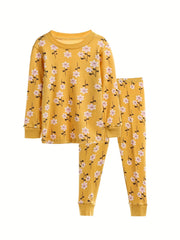 Toddler Kid's 2pcs Cotton Pajamas Set Cartoon Print Loungewear PJ Set