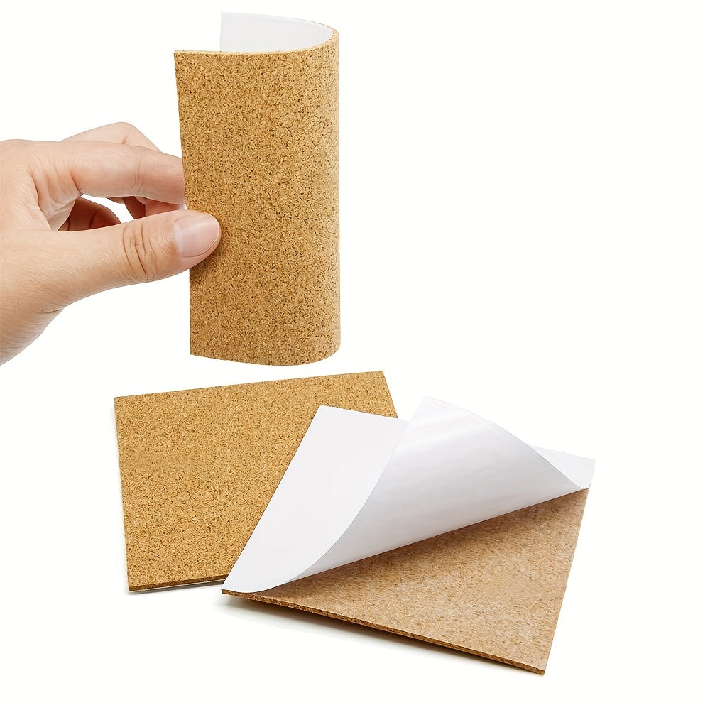 10 Pcs Adhesive Cork Squares for Coasters DIY Crafts Cork Board Sheets