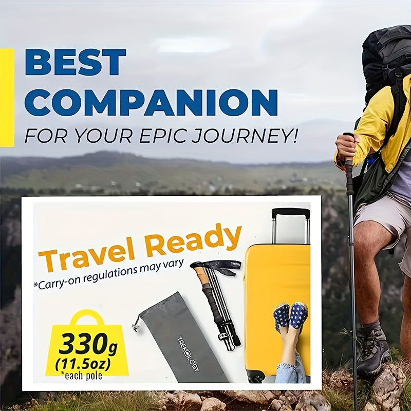 Retractable Folding Hiking Pole Portable Walking Stick
