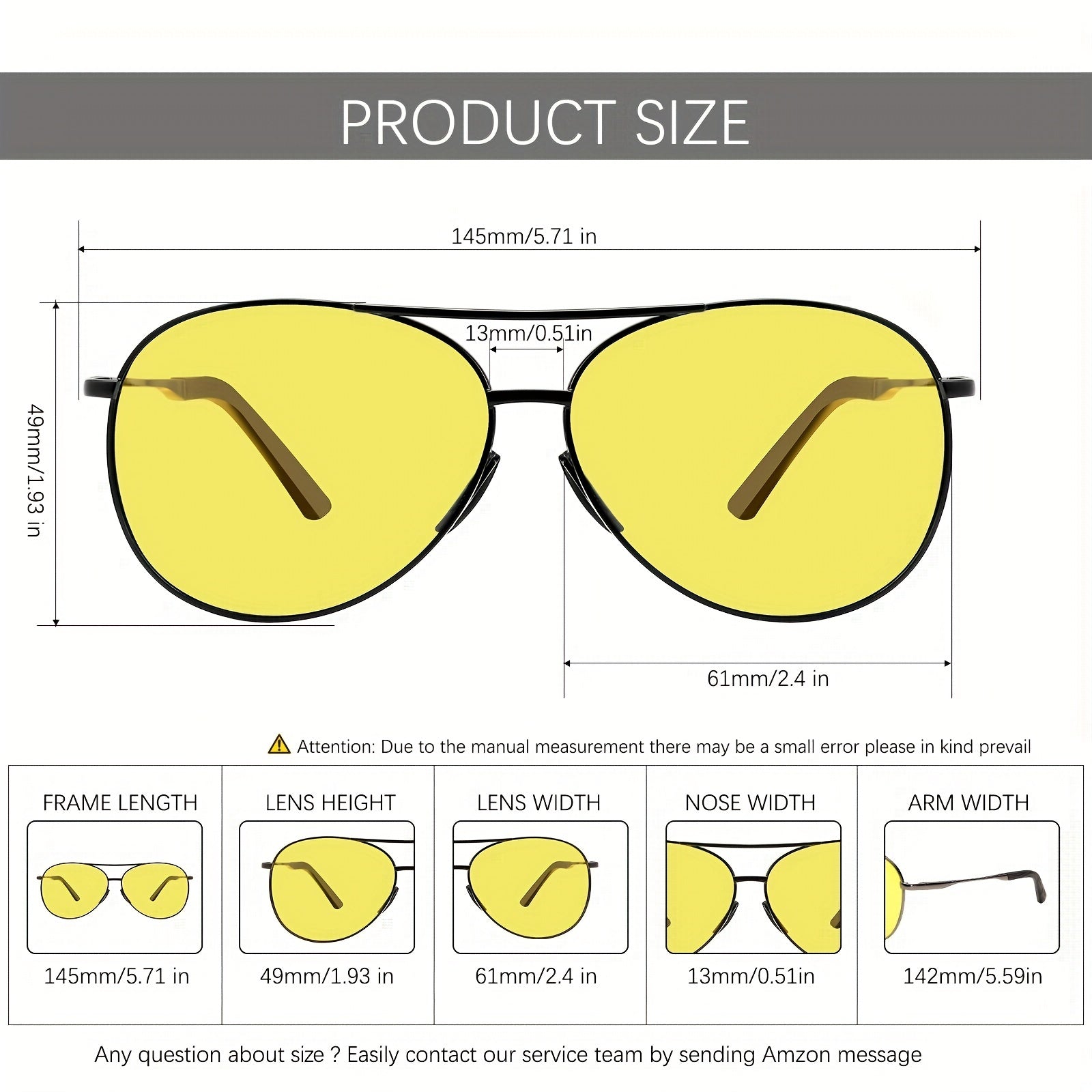 Night Driving Glasses Polarized Sunglasses Anti Glare Retro Aviator