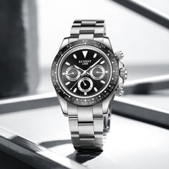 KUERST Ceramic Circle Waterproof Luminous Mechanical Watch