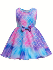 Girls Mermaid Princess Formal Dress for Christmas Evening Party