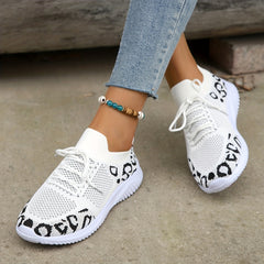 Leopard Print Sneakers Lightweight Running Shoes