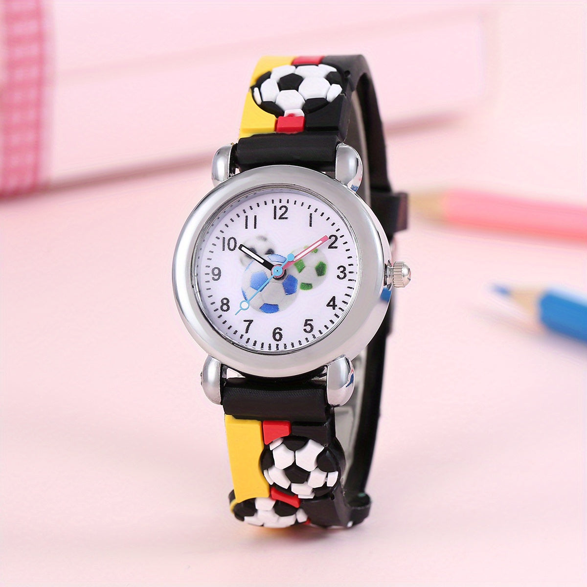 Colorful Cartoon Football Child's Electronic Watch