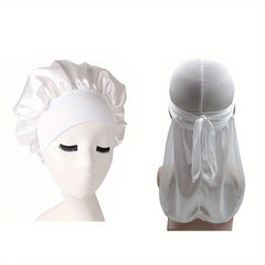 Couple Style Satin Hat Durag Bandana Turban Sleeping Cap