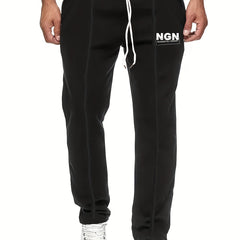 NGN Casual Stretch Graphic Drawstring Pants Men Spring Fall