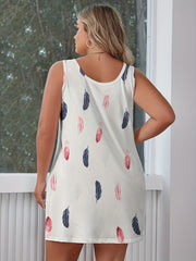 Feather Print Tank Nightdress