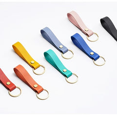 PU Leather Keychain Unisex Keyring Car Auto Key Strap Business Gift