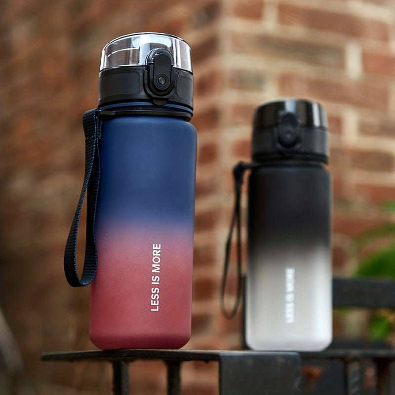 600ml Gradient Plastic Water Cup Leakproof Flip Top Bottle for Outdoor Sports
