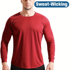 Men's Long Sleeve Mesh Running Shirt Fast Drying Top
