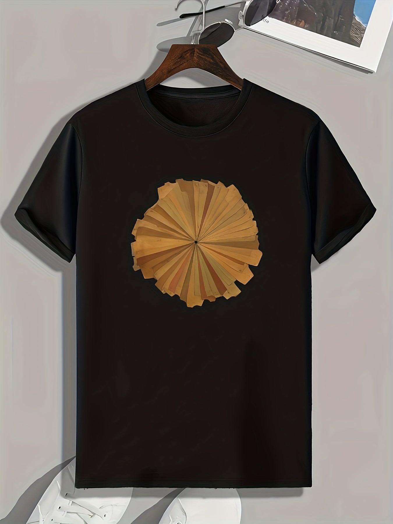 Pattern Print Men's Sports T-shirt Graphic Tee