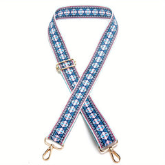 Boho Adjustable Shoulder Strap Geometric Pattern Replacement Belt Purse