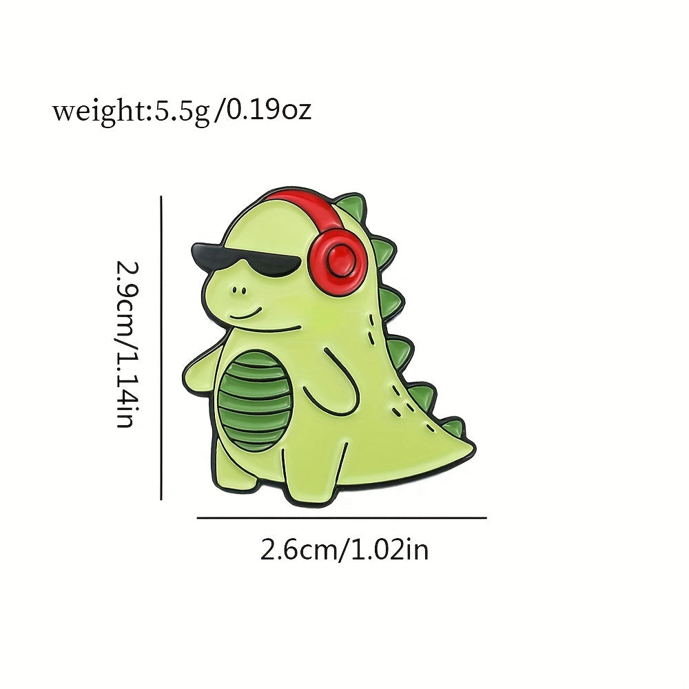 Dinosaur Enamel Pin for Backpacks & Clothes - Kids Holiday Gift