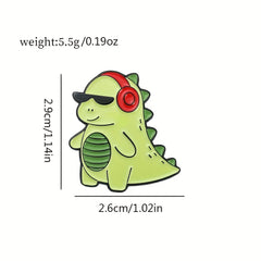 Dinosaur Enamel Pin for Backpacks & Clothes - Kids Holiday Gift