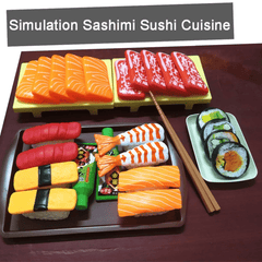 Kids Toy Set with Simulated Food Play, Sushi, Chinese & Western Breakfasts