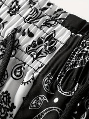 Men's Paisley Beach Shorts Breathable Swim Trunks for Summer