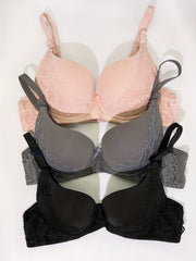 3pcs Push Up Bra Comfy Everyday T Shirt Bra Women's Lingerie