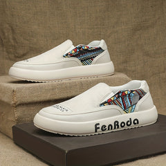 Men's Canvas Slip-on Sneakers Soft Sole Walking Shoes