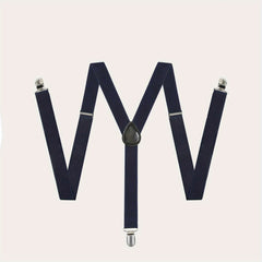 Men's Unisex 3 Clip Suspenders Elastic Webbing for Adults
