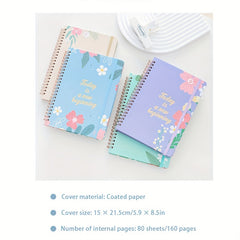 A5 Coil Weekly Schedule Goals Notebook for Students