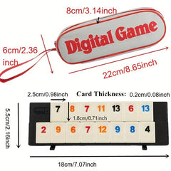 Rummy Tile Board Game with Racks in Travel Bag