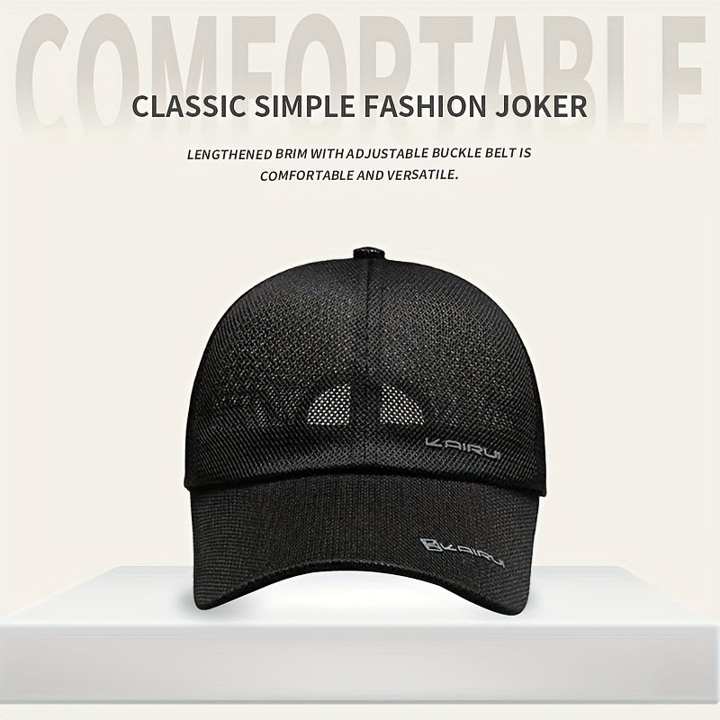 Mesh Sunshade Breathable Baseball Cap Letter Embroidery