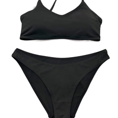 Solid Sexy Sports Set: Bra & High Stretch Briefs