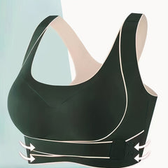 Criss Cross Back Sports Bra Breathable Front Buckle Bra