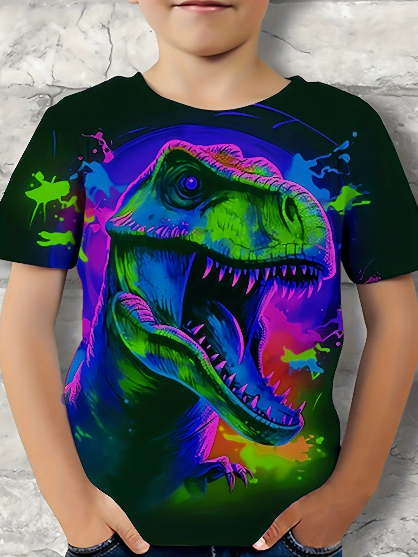 3D Dinosaur T Shirt for Boys - Perfect for Summer Outings