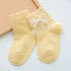 Baby Girls Bow Ankle Socks for Infant Newborns
