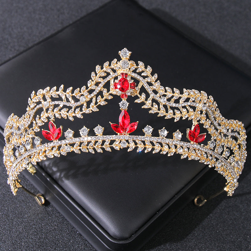 Baroque Queen Crystal Crown Bridal Tiaras And Crowns For Women