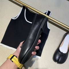 Women's Tabi Flat Square Toe Slip On Shoes Walking Flats