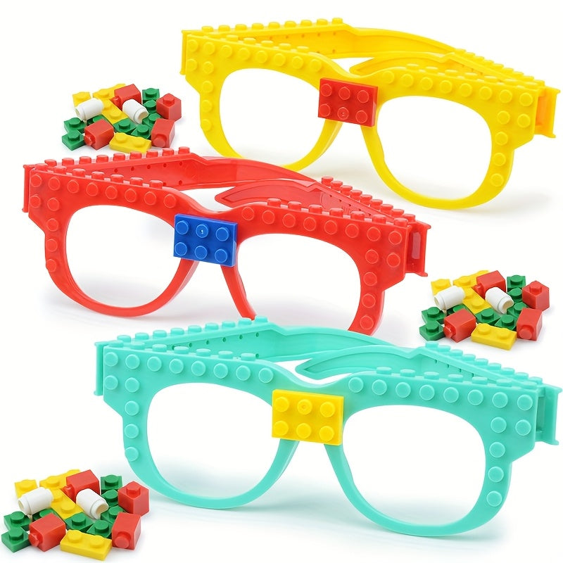 Small Particle Building Blocks Glasses Toys DIY Assembly Eye Toys