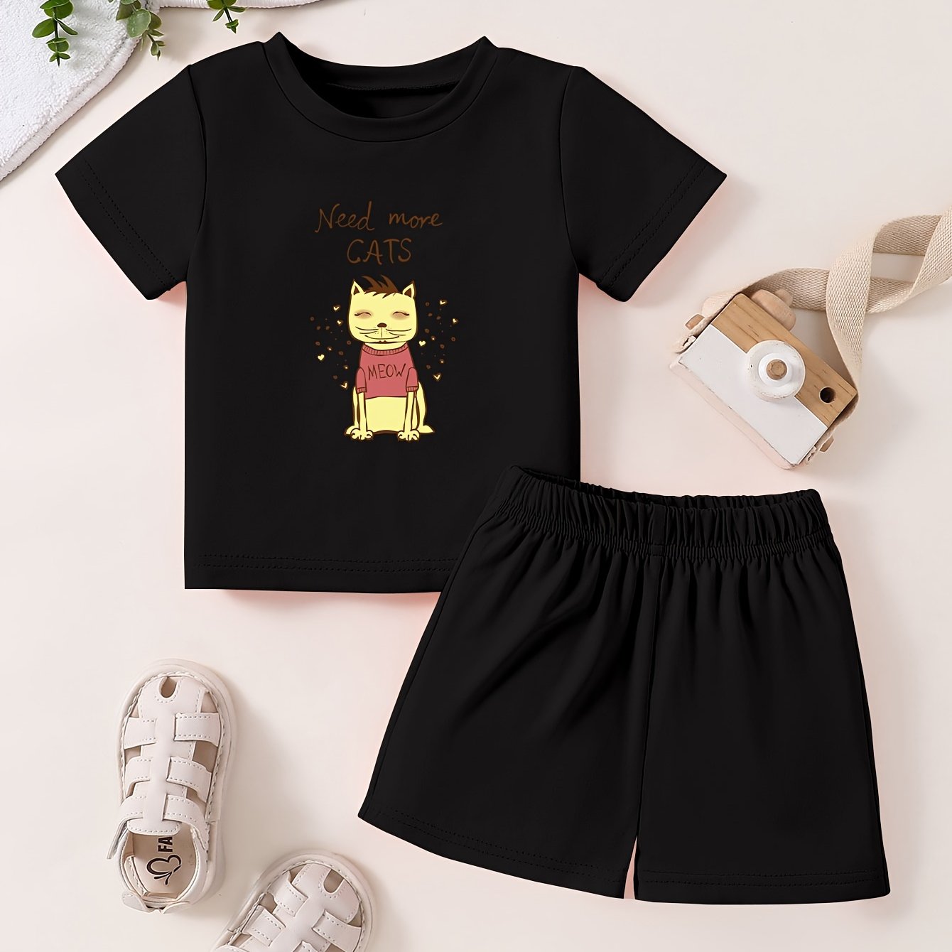 Toddler Kid Cartoon T-shirt & Shorts Set